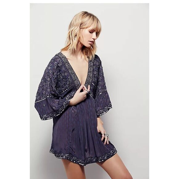 Free People Eternal Sunshine Tunic Boho Dress Sz S Oversized - Picture 8 of 8